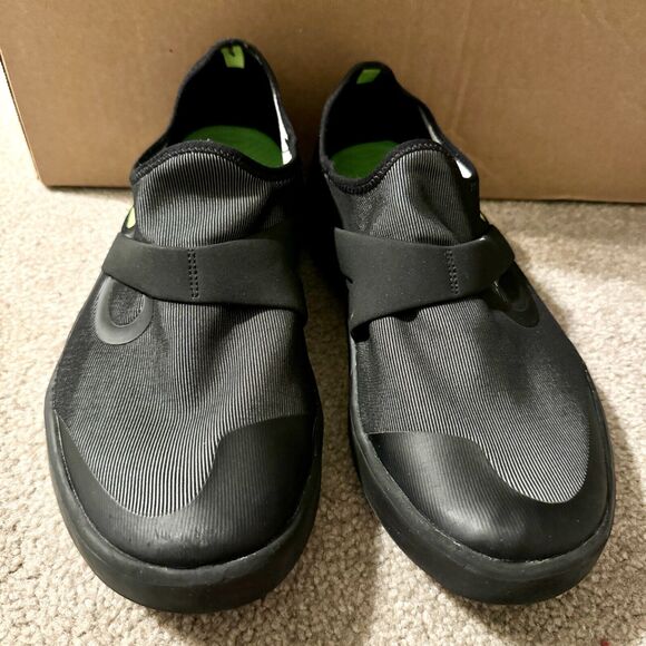 Oofos Oomg Low Loafers Shoes Mens Size 10‎ Black Gray Casual Slip On Pain Relief